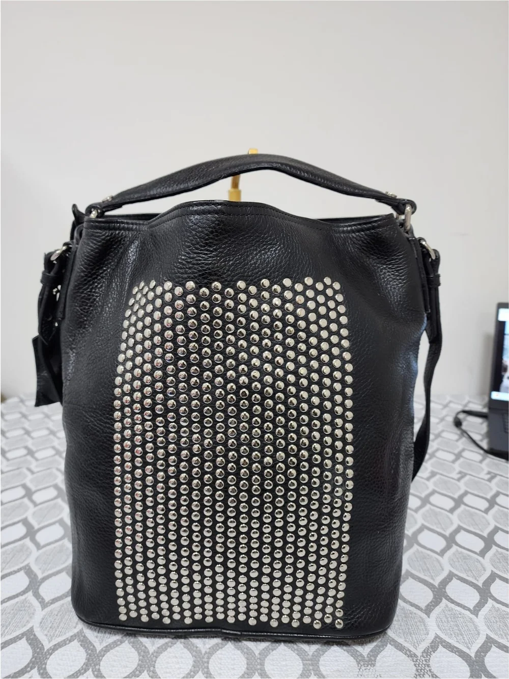 Burberry Studded Susanna Shoulder Bag Black